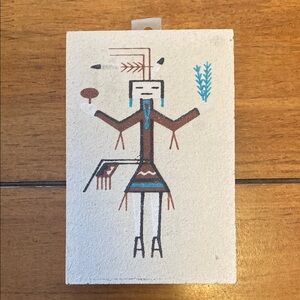 Native American Navajo Yei Sand Painting Art 6 x 4 inches